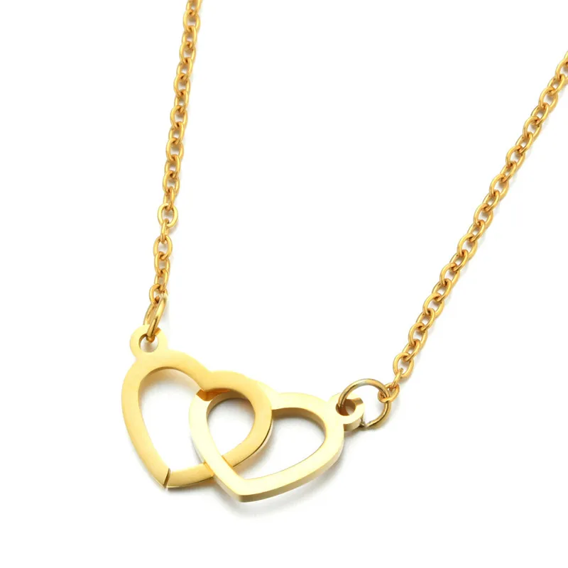 New Classic Brand Love Two Circle Double Buckle Necklace Hollow heart Flower Clover Necklace Stainless Steel Gold Clavicle
New Classic Brand Love Two Circle Double Buckle Necklace Hollow heart Flower Clover Necklace Stainless Steel Gold Clavicle