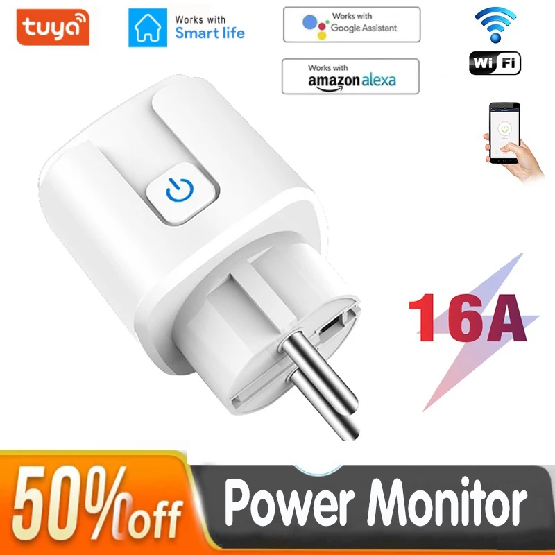 Eu Wifi Tuya Smart Socket with Power Monitor 16A 220V Electrical Outlets Voice Timer Control Socket for Alexa Google Assistant
Eu Wifi Tuya Smart Socket with Power Monitor 16A 220V Electrical Outlets Voice Timer Control Socket for Alexa Google Assistant