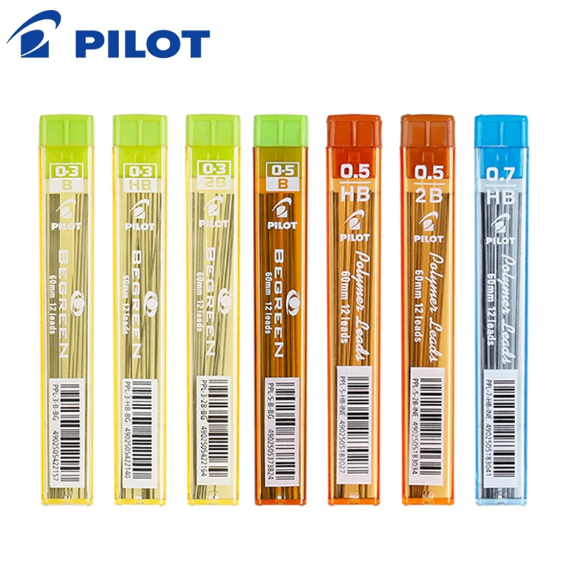 PILOT Polymer Lead 10pcs/lot Mechanical Pencil Refills 0.3 /0.5 /0.7 Active lead 60mm 2B/HB PPL-3/5/7
PILOT Polymer Lead 10pcs/lot Mechanical Pencil Refills 0.3 /0.5 /0.7 Active lead 60mm 2B/HB PPL-3/5/7