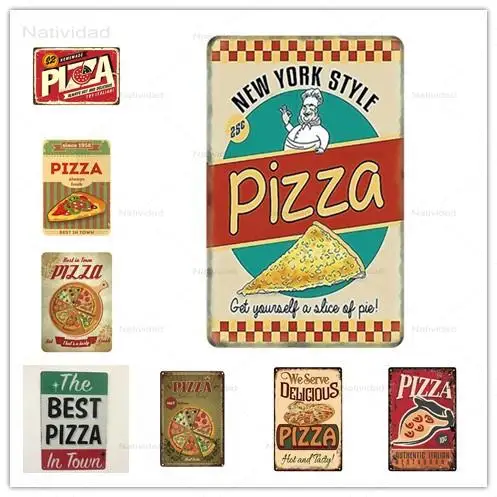 Retro Tin Sign Pizza Metal Plate Painting Vintage Metal Painting Plaque Pizzeria Restaurant Dinning Fast Food Shop Home Decor
Retro Tin Sign Pizza Metal Plate Painting Vintage Metal Painting Plaque Pizzeria Restaurant Dinning Fast Food Shop Home Decor