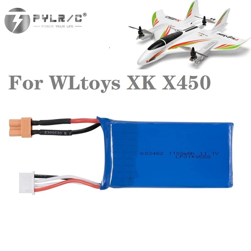 3S 11.1V Lipo Battery For XK X450 FPV RC Airplanes Spare Parts Accessory 1100mAh 1300mAh 11.1V replace Batteries For X450 1Pcs
3S 11.1V Lipo Battery For XK X450 FPV RC Airplanes Spare Parts Accessory 1100mAh 1300mAh 11.1V replace Batteries For X450 1Pcs