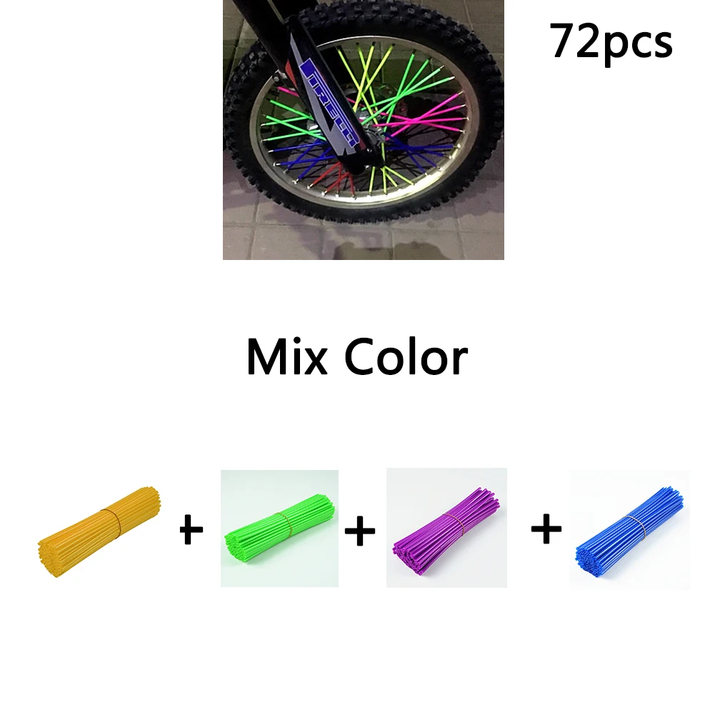 72pcs Protector Rim Skins Universal Bike Easy Install Guard Wraps Wheel Spoke Cover Decoration Tubes Motorcycle Accessories
72pcs Protector Rim Skins Universal Bike Easy Install Guard Wraps Wheel Spoke Cover Decoration Tubes Motorcycle Accessories
