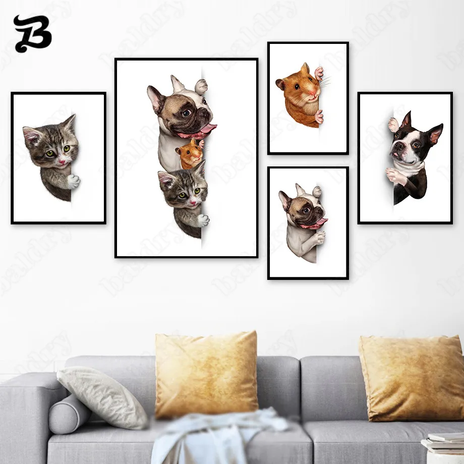 Canvas Painting for Living Room French Bulldog Cat Hamster Pet Animals Wall Art Cartoon Posters Prints Wall Pictures Home Decor
Canvas Painting for Living Room French Bulldog Cat Hamster Pet Animals Wall Art Cartoon Posters Prints Wall Pictures Home Decor
