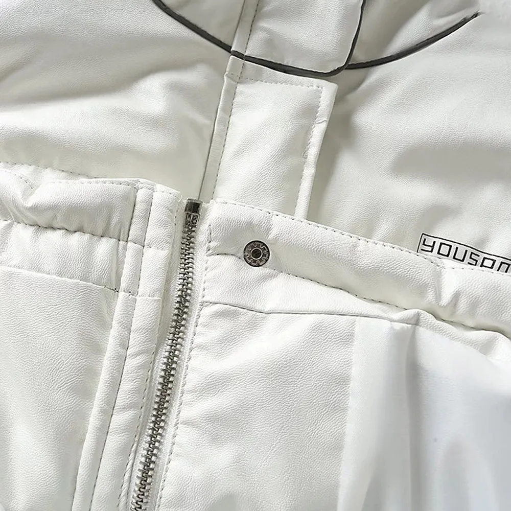 Black White Striped reflective 3M Parkas Women Winter Autumn thick warm Female Jacket Coat Outwear PU faux leather Women Parkas
Black White Striped reflective 3M Parkas Women Winter Autumn thick warm Female Jacket Coat Outwear PU faux leather Women Parkas