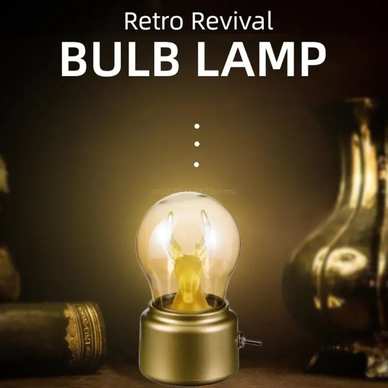 Vintage Bulb Night Lights Rechargeable LED Energy-saving Mini Bedside Lamps Home Bedrooms Lighting Christmas Decorations
Vintage Bulb Night Lights Rechargeable LED Energy-saving Mini Bedside Lamps Home Bedrooms Lighting Christmas Decorations