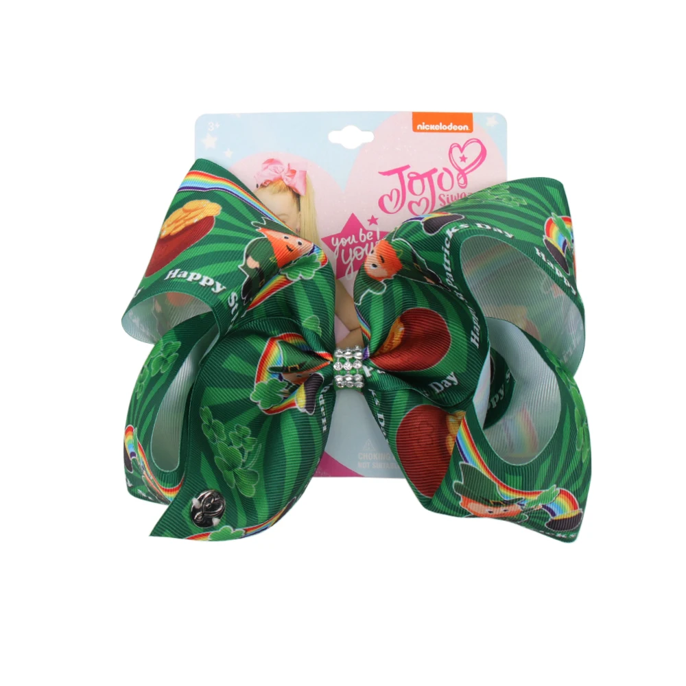 CN 7" Jojo Bows For Girls Jojo Siwa Large Shamrock Hair Bows For Girls With Clips St.Patrick Day's Bowknot Hair Accessories
CN 7" Jojo Bows For Girls Jojo Siwa Large Shamrock Hair Bows For Girls With Clips St.Patrick Day's Bowknot Hair Accessories