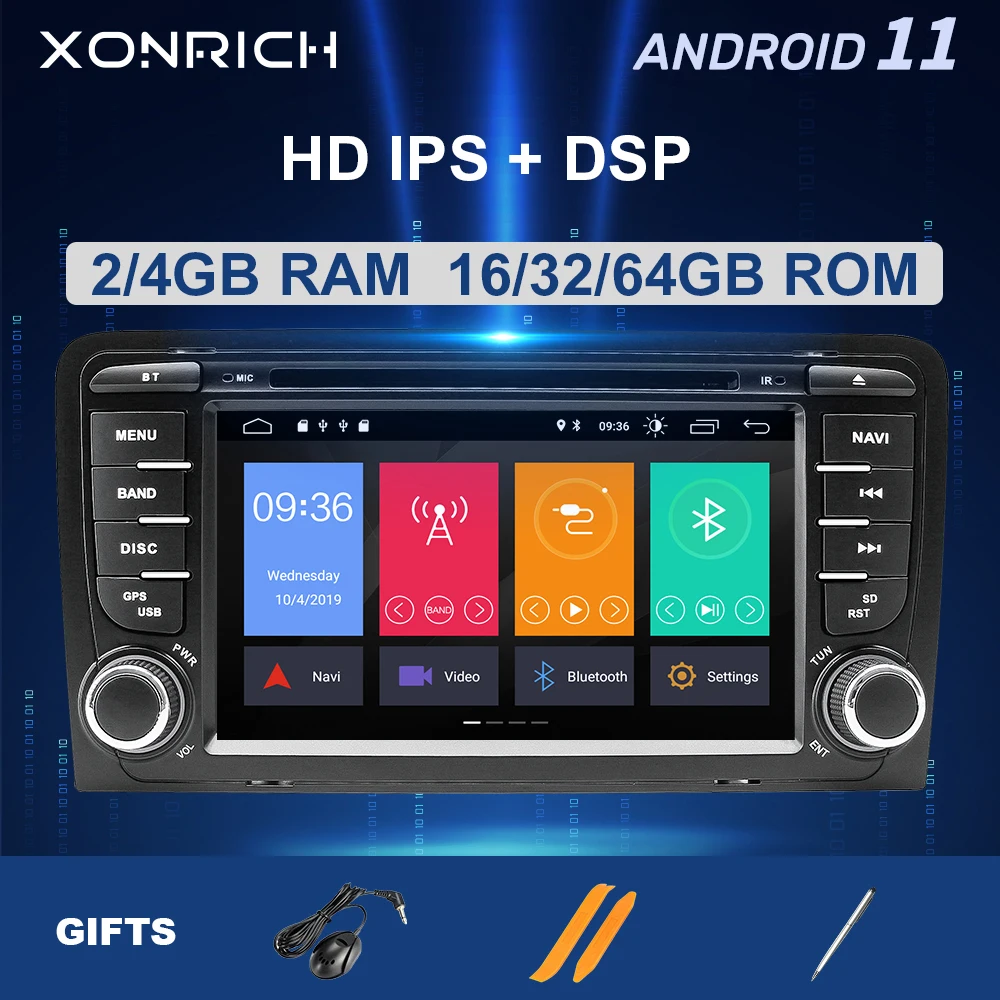 IPS DSP 4 ГБ Android 11 автомобильный радиоприемник DVD-плеер для Audi A3 8P S3 2003-2012 RS3 Sportback мультимедийная Навигация стерео головное устройство 2Din
IPS DSP 4 ГБ Android 11 автомобильный радиоприемник DVD-плеер для Audi A3 8P S3 2003-2012 RS3 Sportback мультимедийная Навигация стерео головное устройство 2Din