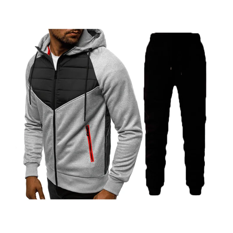Winter New Men's Patchwork Tracksuit Two Pieces Set Fashion Casual Zipper Hooded Jacket and Sweatpants Male Sportswear Plus Size
Winter New Men's Patchwork Tracksuit Two Pieces Set Fashion Casual Zipper Hooded Jacket and Sweatpants Male Sportswear Plus Size
