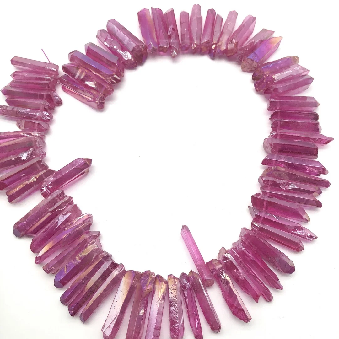 Pink Purple Titanium Aura Lemurian Seed Quartz 1 String Crystal Point Stone Healing Natural Electroplated Mineral Home Decor
Pink Purple Titanium Aura Lemurian Seed Quartz 1 String Crystal Point Stone Healing Natural Electroplated Mineral Home Decor