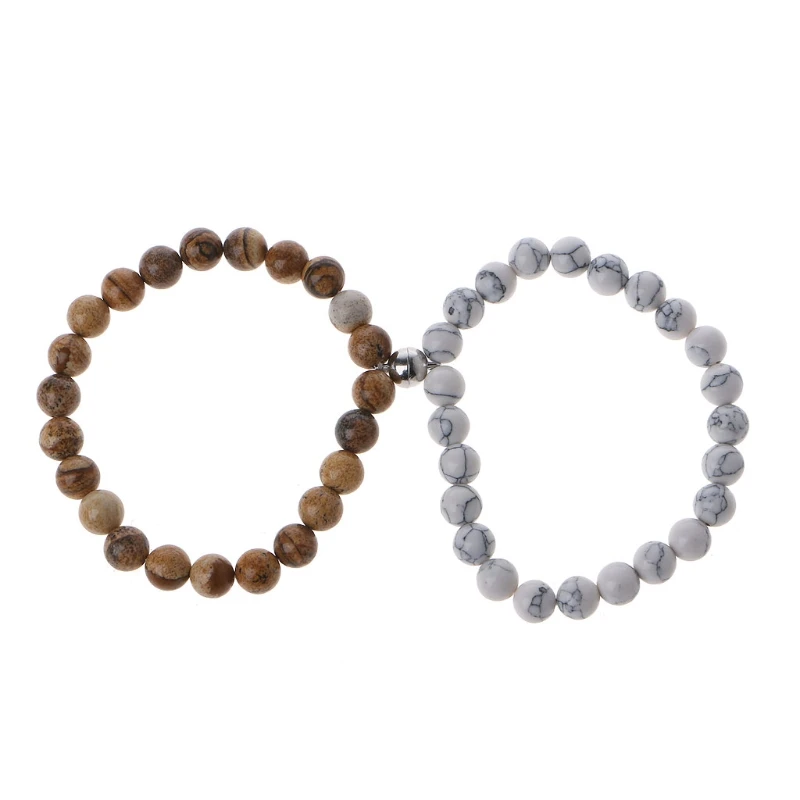 2Pc Magnetic Couple Bracelet Lover Mutual Attraction Volcanic Stone Bracelet Kit 83XF
2Pc Magnetic Couple Bracelet Lover Mutual Attraction Volcanic Stone Bracelet Kit 83XF