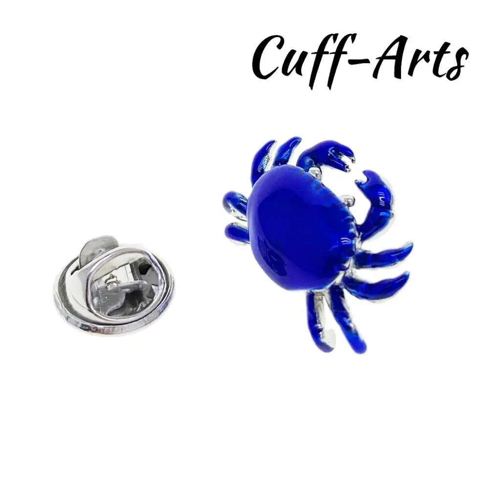 Lapel Pin Badges for Men Blue Crab Badge Fashion Brooches Novelty By Cuffarts P10392 | Украшения и аксессуары