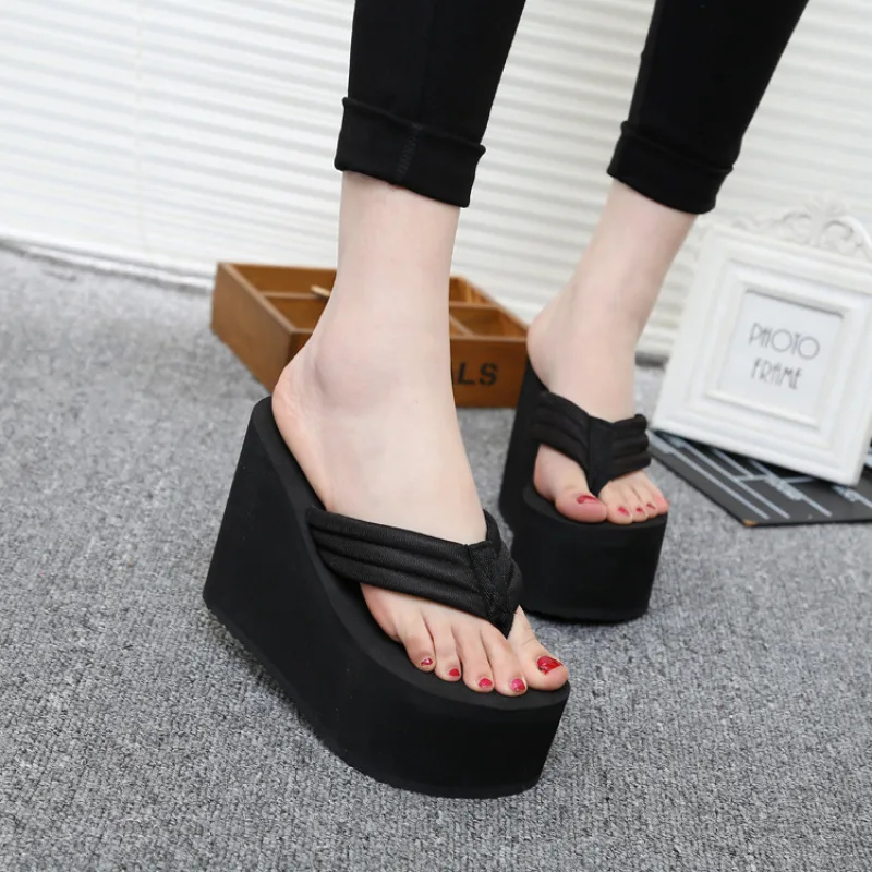 Women Fashion Slippers Super High Heels Beach Flip Flops Soft Platform Summer Shoes Woman Slides 12CM Ladies Sandals
Women Fashion Slippers Super High Heels Beach Flip Flops Soft Platform Summer Shoes Woman Slides 12CM Ladies Sandals
