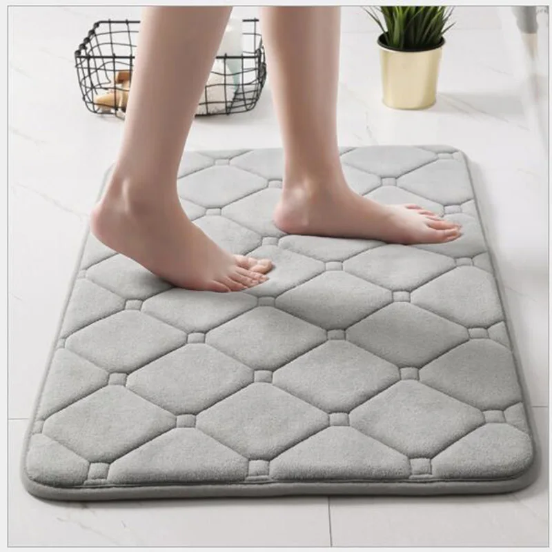 Gray Soft Bedroom Carpet Rectangular Lattice Wear-resistant Door Mat Non-slip Absorbent Bathroom Kitchen Rug 40x60cm
Gray Soft Bedroom Carpet Rectangular Lattice Wear-resistant Door Mat Non-slip Absorbent Bathroom Kitchen Rug 40x60cm