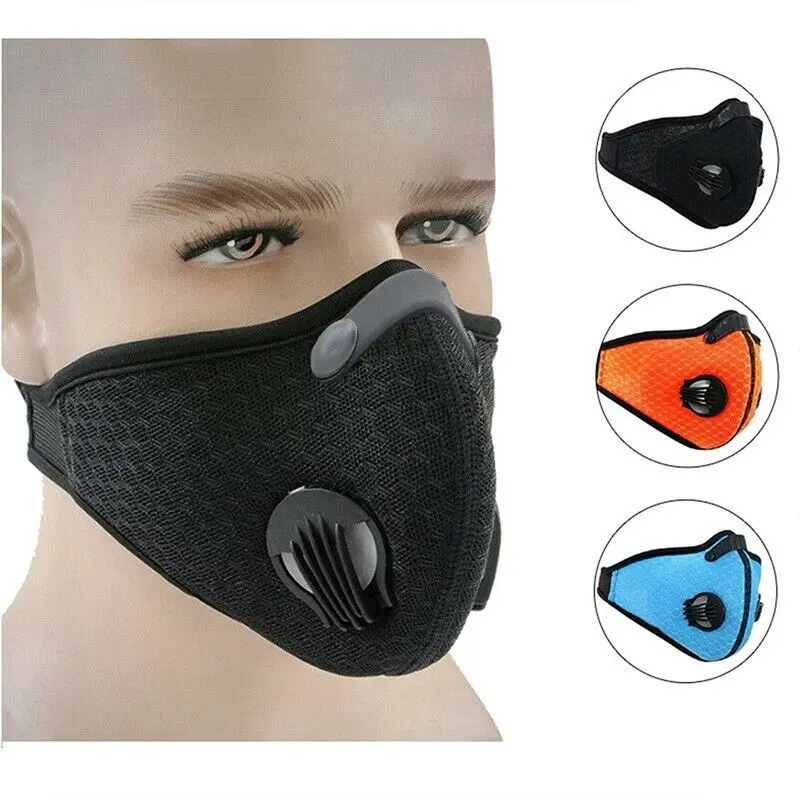 PM2.5 противотуманная унисекс маска для рта против загрязнения дышащая бега
