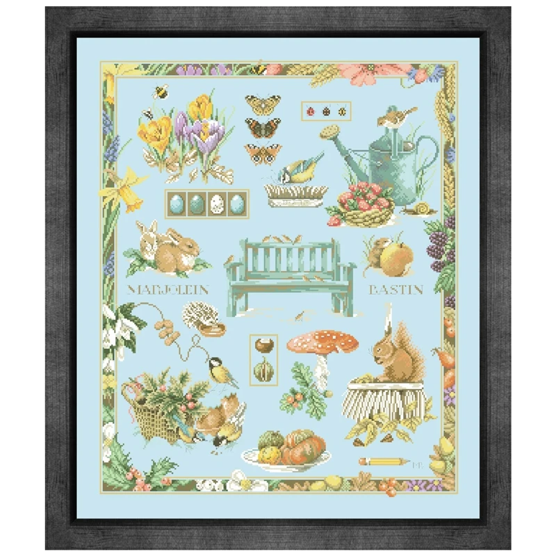 Four seasons cross embroidery kit fruit pattern design 18ct 14ct 11ct skyblue canvas Cross-stitch DIY needlework
Four seasons cross embroidery kit fruit pattern design 18ct 14ct 11ct skyblue canvas Cross-stitch DIY needlework