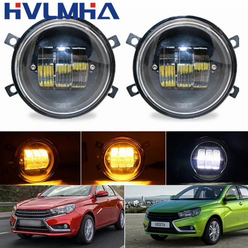 2x светодиодные противотуманные фары янтарно-белые лампы PTF для Ford Focus 2