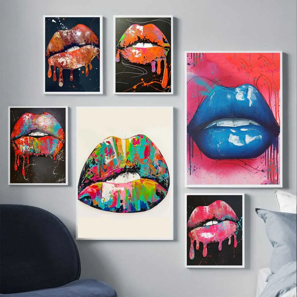 Nordic graffiti art fashion canvas painting sexy lips poster office wall painting living room bedroom home decoration mural
Nordic graffiti art fashion canvas painting sexy lips poster office wall painting living room bedroom home decoration mural