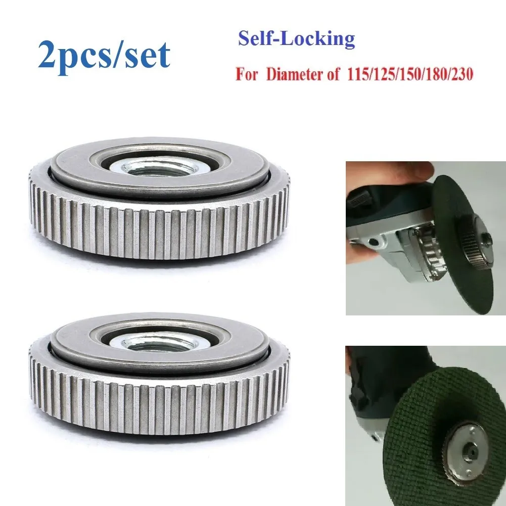 2Pcs M14 Angle Grinder Inner Outer Flange Nut Set M14 Thread Replacement Quick-Release Nut Clamping Power Tool Accessories
2Pcs M14 Angle Grinder Inner Outer Flange Nut Set M14 Thread Replacement Quick-Release Nut Clamping Power Tool Accessories
