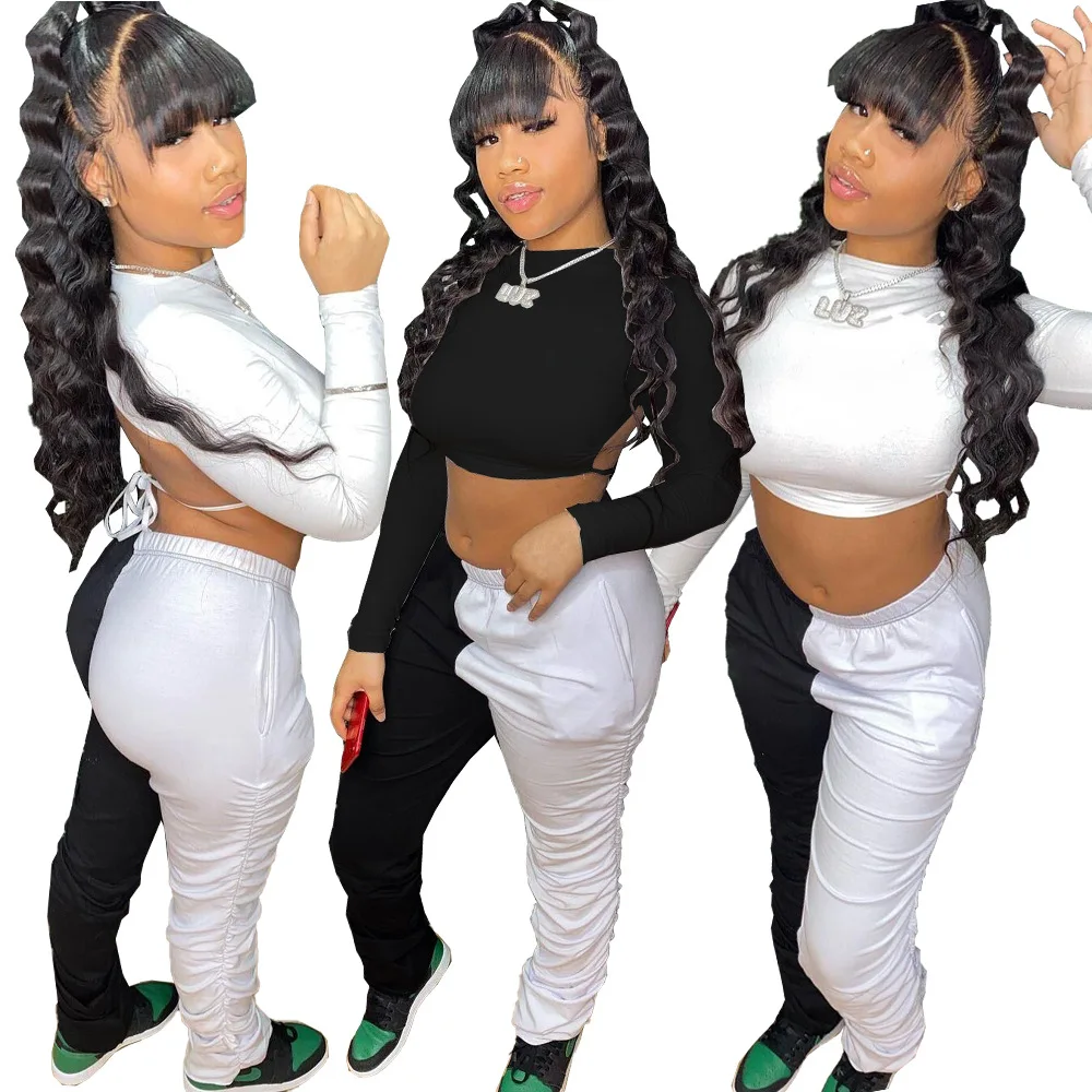 Adogirl Activewear Sport 2 Piece Set Woman Long Sleeve Back Lace Up Crop Top And Color Patchwork Cargo Stacked Pant Club Outfits
Adogirl Activewear Sport 2 Piece Set Woman Long Sleeve Back Lace Up Crop Top And Color Patchwork Cargo Stacked Pant Club Outfits