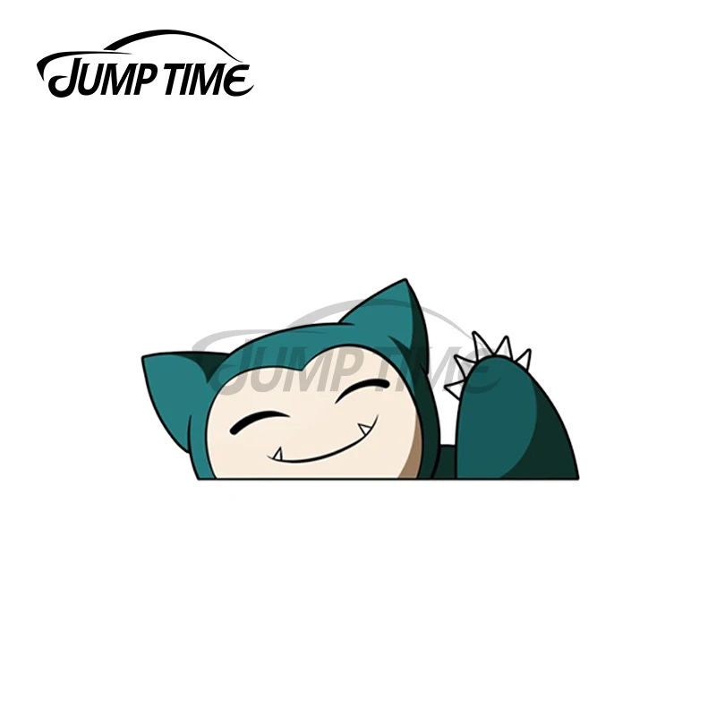 Прыгать время 13x6 6 см для Snorlax Peeker наклейки автомобиля и надписи Модные прикуса