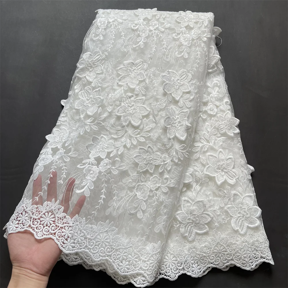 Latest 2022 High Quality African Lace Fabric Embroidery Tulle Cotton Swiss French Wedding Party Dress Guipure Sequins 5Yards
Latest 2022 High Quality African Lace Fabric Embroidery Tulle Cotton Swiss French Wedding Party Dress Guipure Sequins 5Yards