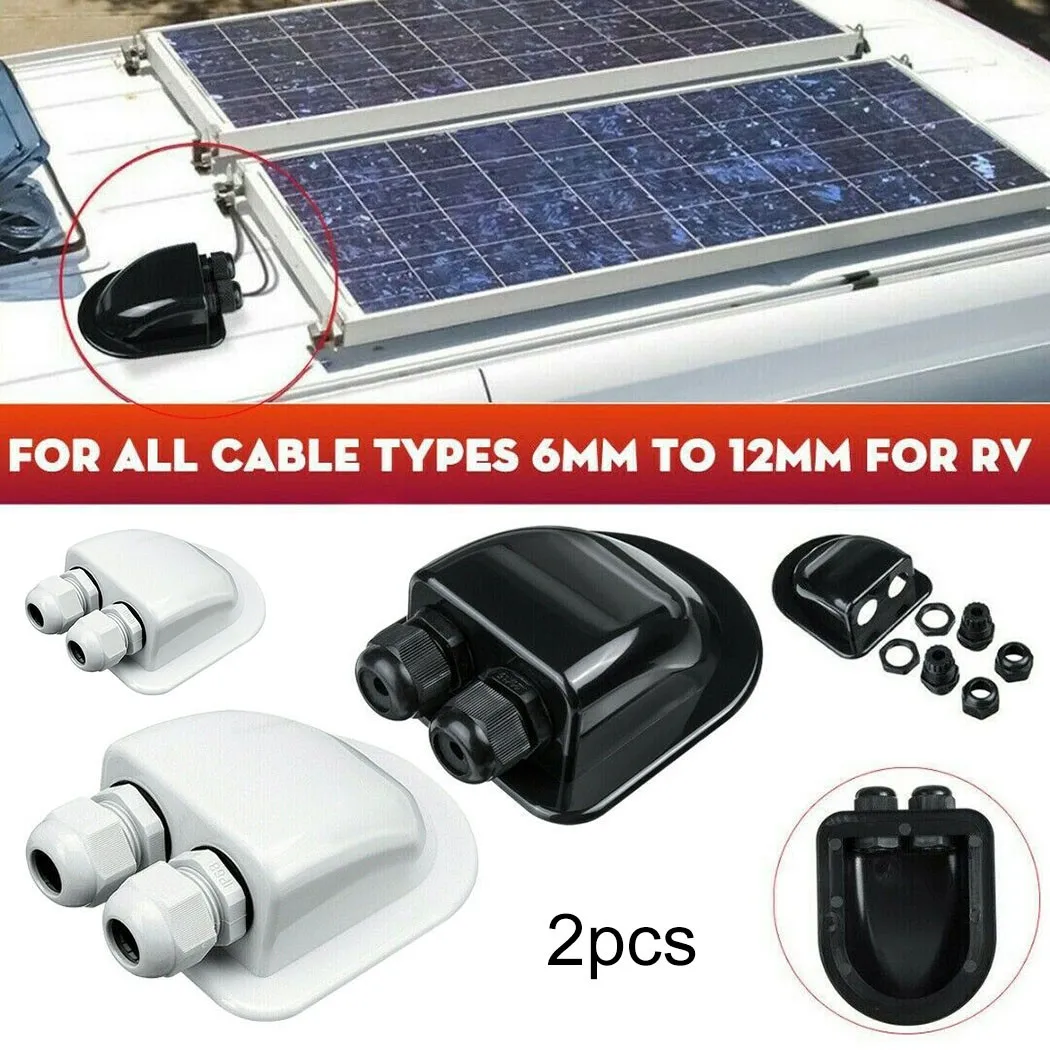 2pcs Solar Panel Roof Top 2-Cable Entry Gland Box For Motorhome Camper RV Boat Case Van Travel Trailer Caravan Boat
2pcs Solar Panel Roof Top 2-Cable Entry Gland Box For Motorhome Camper RV Boat Case Van Travel Trailer Caravan Boat