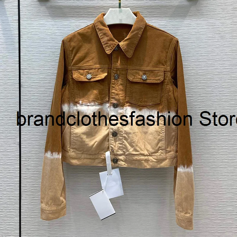 Fashion Tie Dye Gradient Corduroy Jacket Women High Quality Embroidery Long Sleeve Single Breasted Casual Short Coat Lady 2021
Fashion Tie Dye Gradient Corduroy Jacket Women High Quality Embroidery Long Sleeve Single Breasted Casual Short Coat Lady 2021