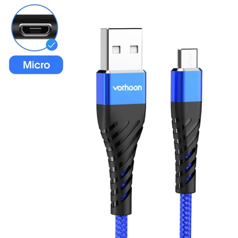 Кабель Micro USB Vothoon 3A, кабель для быстрой зарядки и передачи данных для Samsung, Xiaomi, Huawei, Android