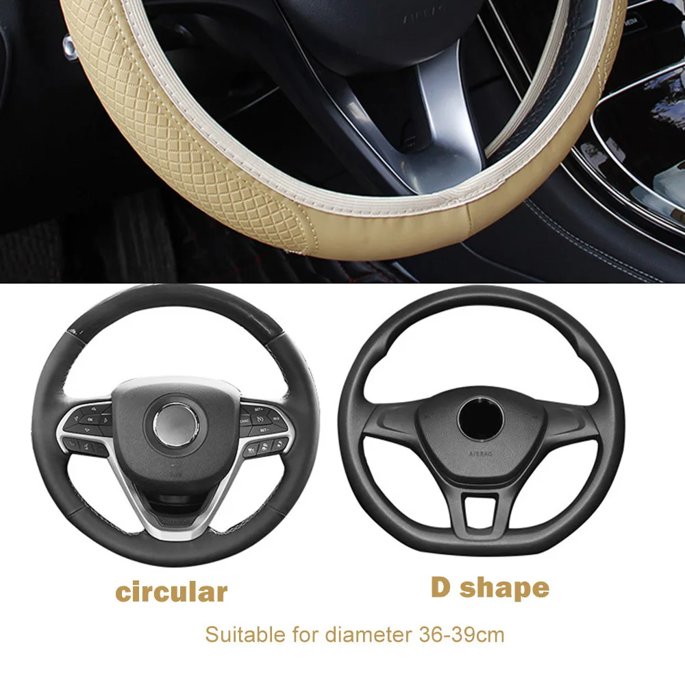 Кожа Чехол рулевого колеса автомобиля противоскользящая для Alfa Romeo Mito Giulietta Brera 4C