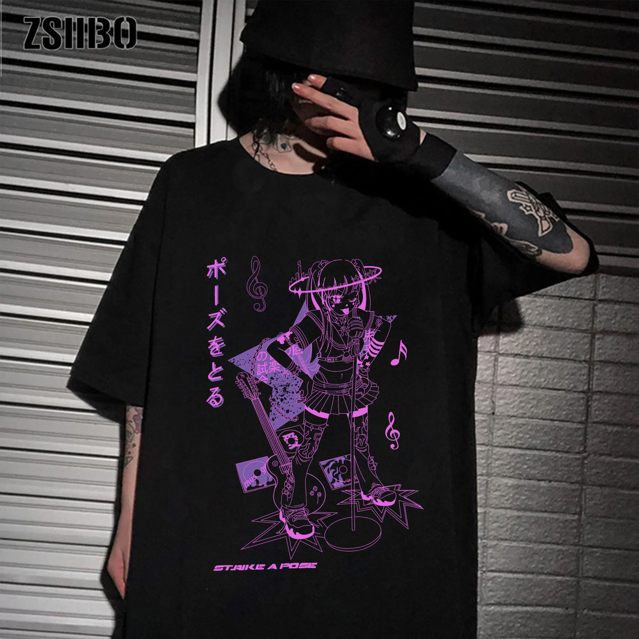 y2k Kawaii Harajuku anime Music girl Print Black Crop Women T-shirt soft Short Sleeve Top Tee Female mujer Grunge kpop
y2k Kawaii Harajuku anime Music girl Print Black Crop Women T-shirt soft Short Sleeve Top Tee Female mujer Grunge kpop