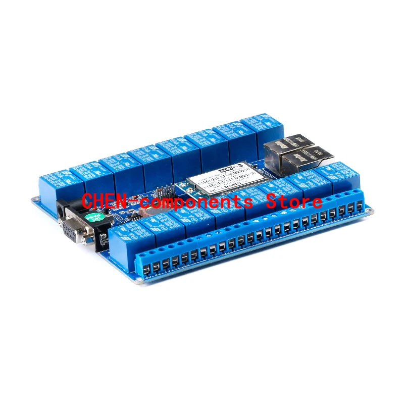 HLK-SW16K 16 Channel WIFI Wireless Relay Module Remote Control Switch Relay Smart Home 220v RS232 RJ45 Port Board
HLK-SW16K 16 Channel WIFI Wireless Relay Module Remote Control Switch Relay Smart Home 220v RS232 RJ45 Port Board