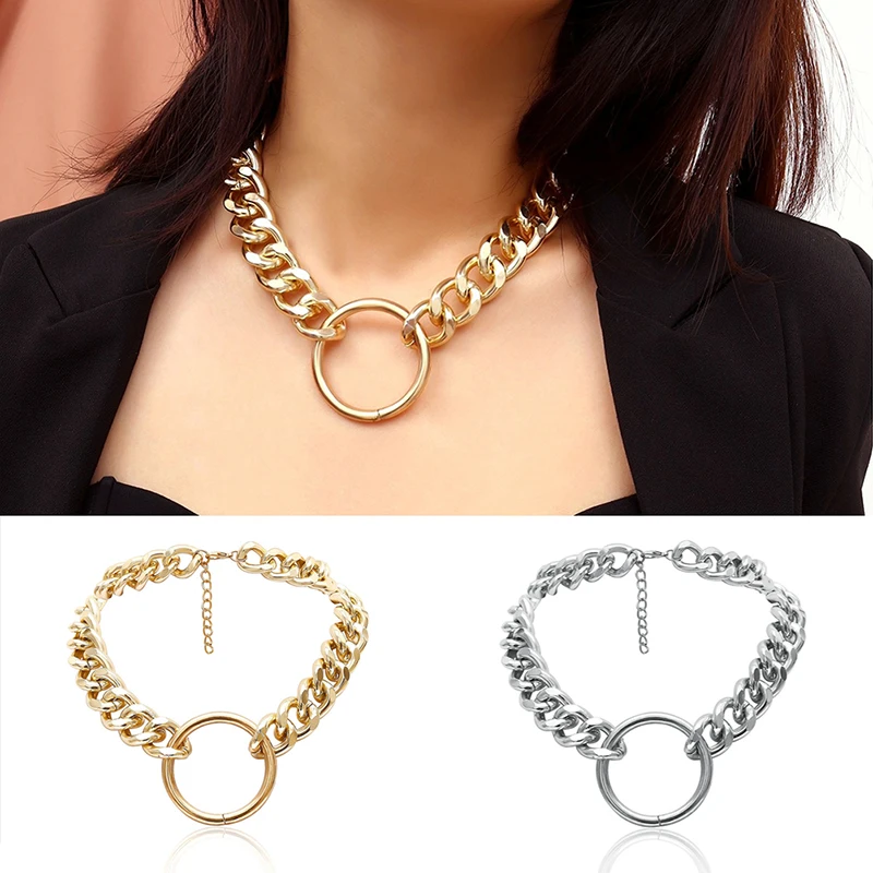 Punk Gothic Round Metal Aluminium Alloy Chain O Choker Collar Pendants Necklace for Women
Punk Gothic Round Metal Aluminium Alloy Chain O Choker Collar Pendants Necklace for Women