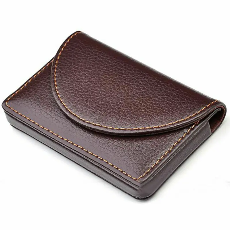 Large-capacity neutral business card case ID bag pocket leather name business card ID card credit card holder case wallet brown 
Large-capacity neutral business card case ID bag pocket leather name business card ID card credit card holder case wallet brown