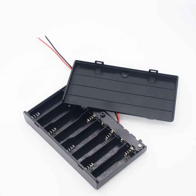 Black 8 x 1.5V AA Batteries Holder Plastic Case Storage Box with ON/OFF Switch Cover For 12V 6AA Battery
Black 8 x 1.5V AA Batteries Holder Plastic Case Storage Box with ON/OFF Switch Cover For 12V 6AA Battery
