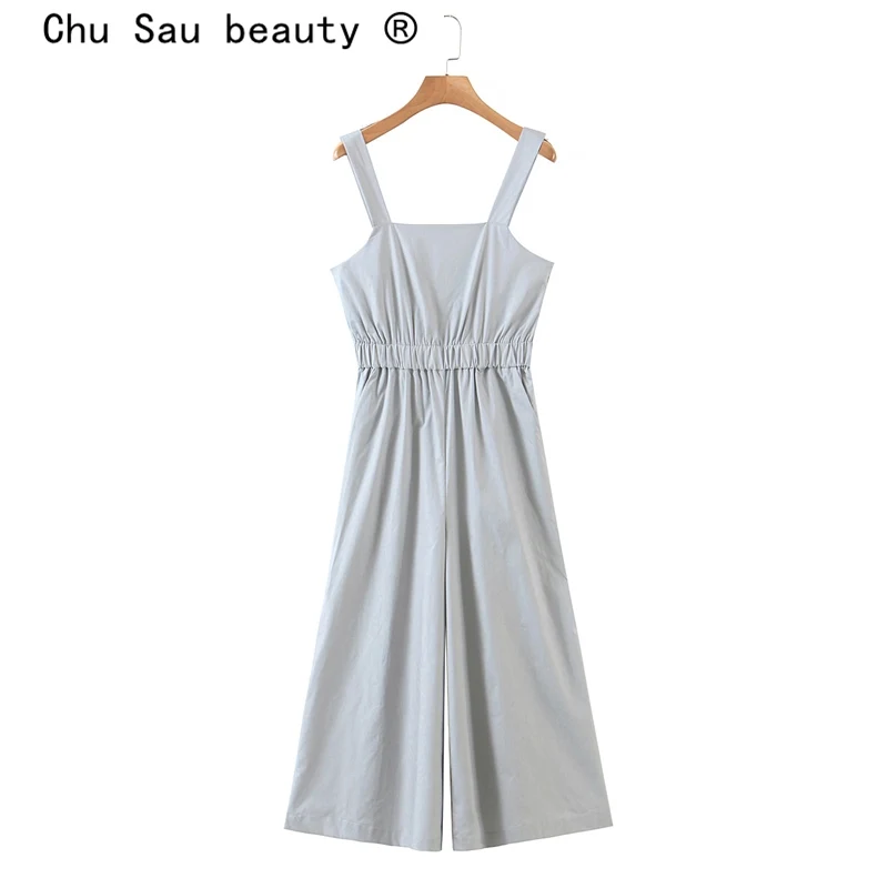 Casual New Fashion Gray Suspenders Jumpsuits Women Street Style Spring 95%Cotton Sleeveless Jumpsuit Female Mono De Moda
Casual New Fashion Gray Suspenders Jumpsuits Women Street Style Spring 95%Cotton Sleeveless Jumpsuit Female Mono De Moda