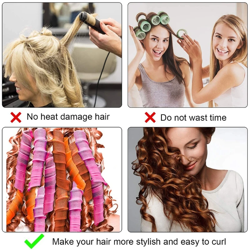 28pcs Wave Formers Hair Curlers Long Hair Kit Spiral Curls DIY Rollers No Heat with 2pcs Styling Hooks for Women Girls
28pcs Wave Formers Hair Curlers Long Hair Kit Spiral Curls DIY Rollers No Heat with 2pcs Styling Hooks for Women Girls