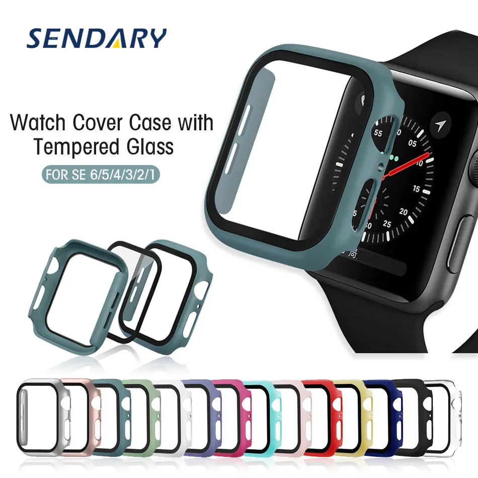 Watch Cover Case for Apple Watch SE 7/6/5/4/3/2/1 38/40/41MM Protective PC Case with Tempered Glass Film Hard Case 42/44/45MM 
Watch Cover Case for Apple Watch SE 7/6/5/4/3/2/1 38/40/41MM Protective PC Case with Tempered Glass Film Hard Case 42/44/45MM