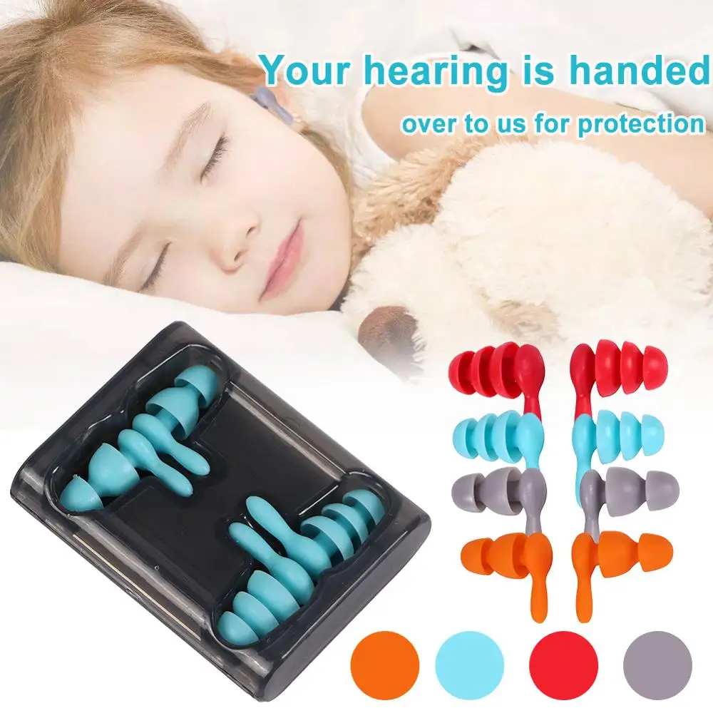 2 Pairs Anti Noise Ear Plug Sound Insulation Ear Protection Sleeping Travel Earplugs Waterproof Soft Silicone Swiming Earplugs
2 Pairs Anti Noise Ear Plug Sound Insulation Ear Protection Sleeping Travel Earplugs Waterproof Soft Silicone Swiming Earplugs