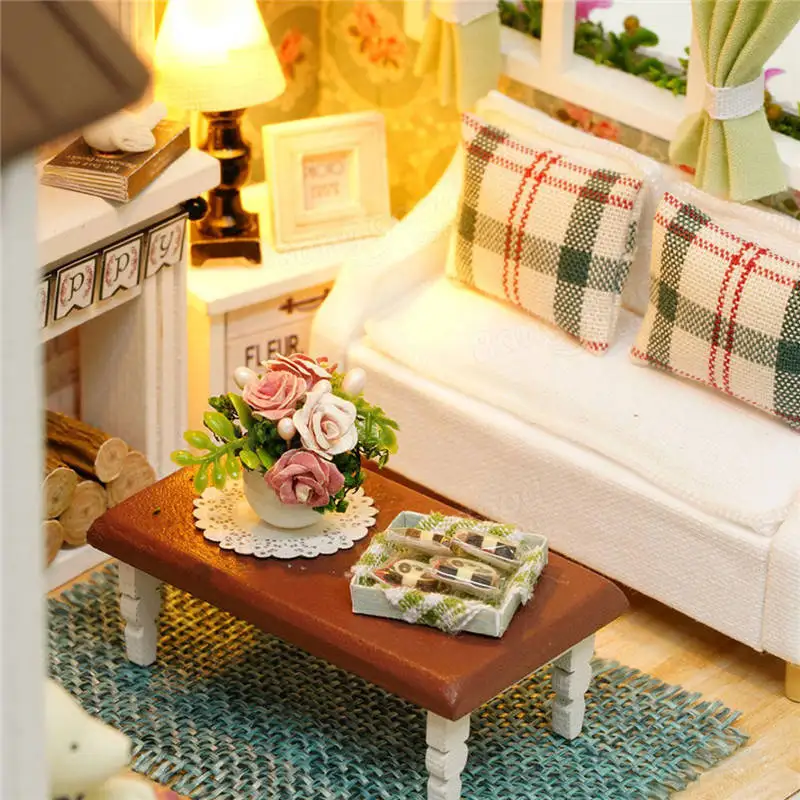 

Cuteroom Forest Times Kits Wood Dollhouse Miniature DIY House Handicraft Toy Idea Gift Happy times