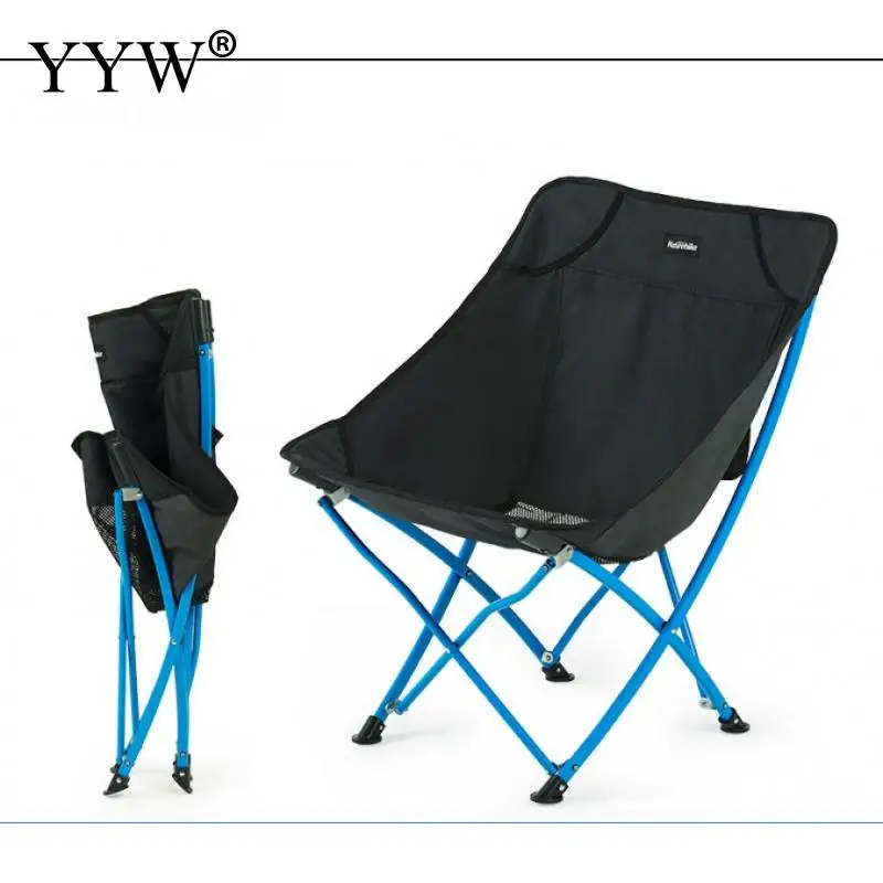 

Outdoor Camp Chair Ultralight Folding Moon Chairs Stool Portable Fishing Camping Chair Foldable Backrest Seat Garden Tools