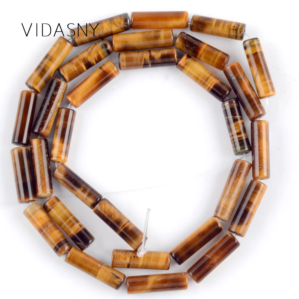 Natural Stone Yellow Tiger Eye Column Beads For Needlework Jewelry Making 4*13mm Charm Round Beads Diy Bracelet Necklace 15''
Natural Stone Yellow Tiger Eye Column Beads For Needlework Jewelry Making 4*13mm Charm Round Beads Diy Bracelet Necklace 15''