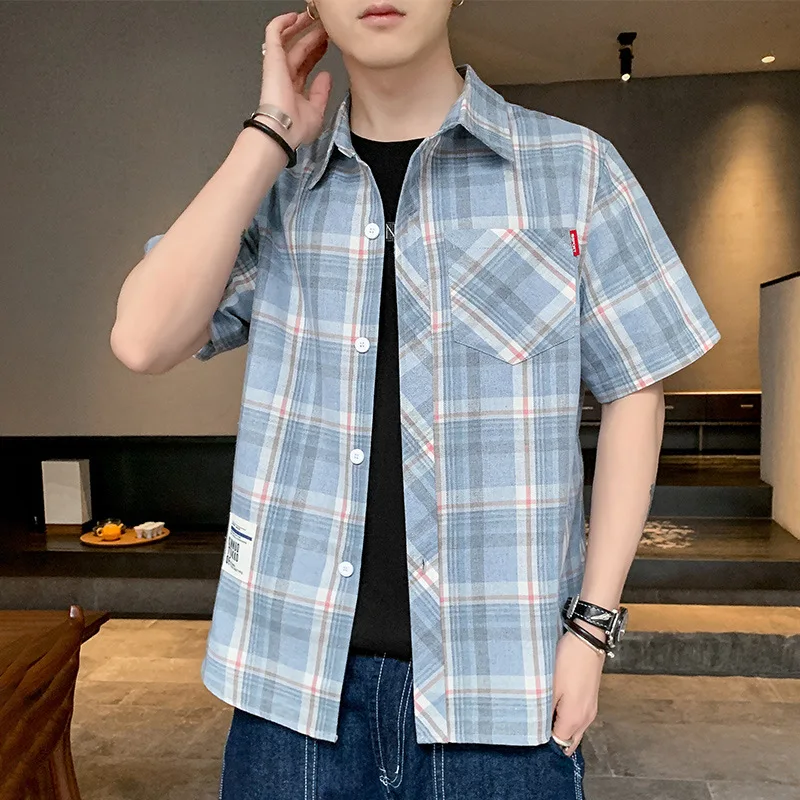 Short-sleeved shirts men casual shirt summer thin loose port of striped shirt style son half sleeve clothes wet
Short-sleeved shirts men casual shirt summer thin loose port of striped shirt style son half sleeve clothes wet