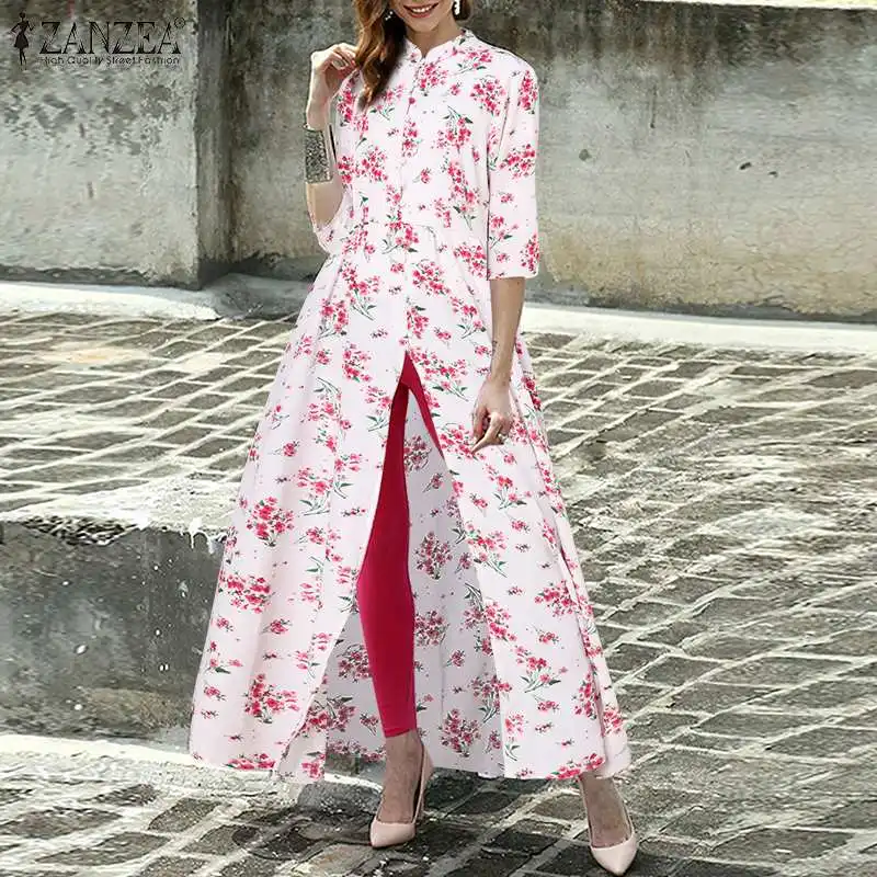 Womens Vintage Maxi Tunic 2021 Autumn Printed Long Tops ZANZEA Casual Oversize Blusa Feminina Fashion Holiday Lady Elegant Shirt
Womens Vintage Maxi Tunic 2021 Autumn Printed Long Tops ZANZEA Casual Oversize Blusa Feminina Fashion Holiday Lady Elegant Shirt