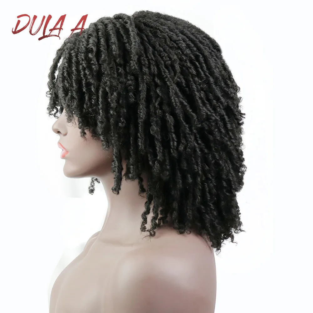 Парик из 14-дюймовых Волос Dreadlock мягкие короткие синтетические парики для