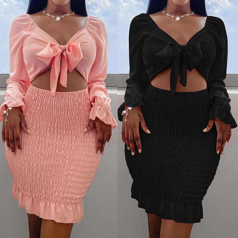 Spring/Autumn Long Sleeve Sexy A-Line Sundress Dress Butterfly Sleeve Women Bodycon Dress Bow Tie V-Neck Solid Dress
Spring/Autumn Long Sleeve Sexy A-Line Sundress Dress Butterfly Sleeve Women Bodycon Dress Bow Tie V-Neck Solid Dress