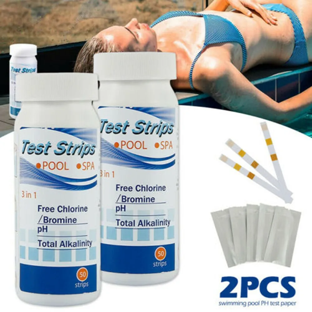 100 Chlorine Dip Test Strips Hot Tub Swimming Pool PH Tester Paper 2Bottles Water Acid-base Test Strips
100 Chlorine Dip Test Strips Hot Tub Swimming Pool PH Tester Paper 2Bottles Water Acid-base Test Strips