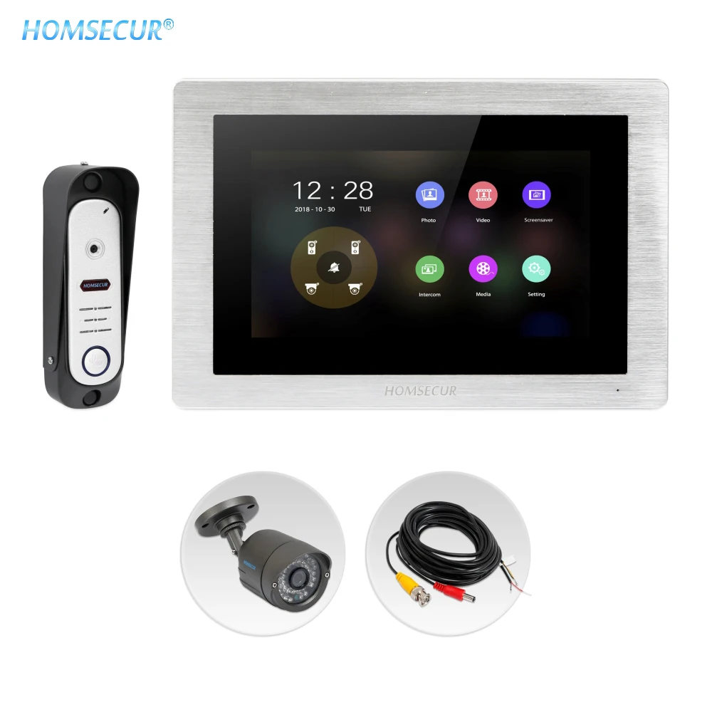 

HOMSECUR 7" AHD Video Door Phone Intercom System with Touch Screen Monitor 1.3MP CCTV Camera Motion Detection Recording Snapshot