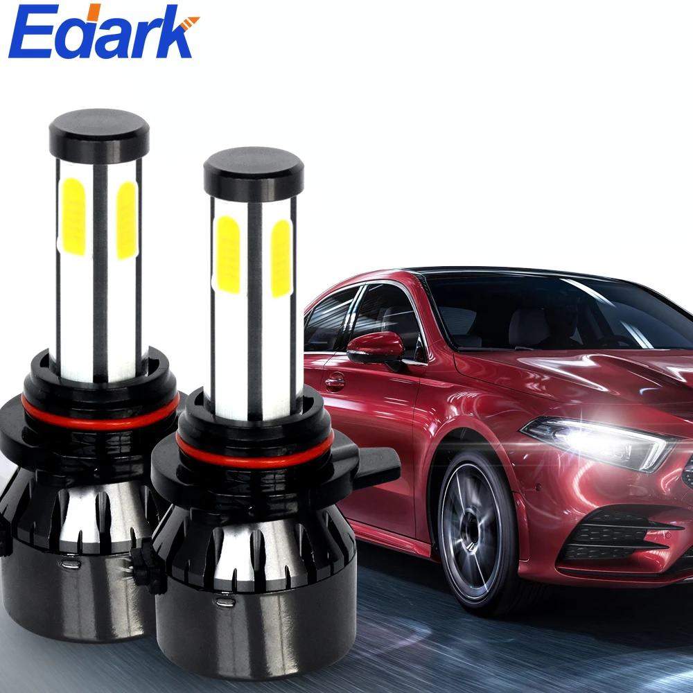 

Edark LED H1 H3 H7 H4 H8 H9 H11 9005 9006 880 881 9012 9007 Headlight Bulbs 6000K 80W 8000LM 4 Sides LED CSP Chips Fog Lamps