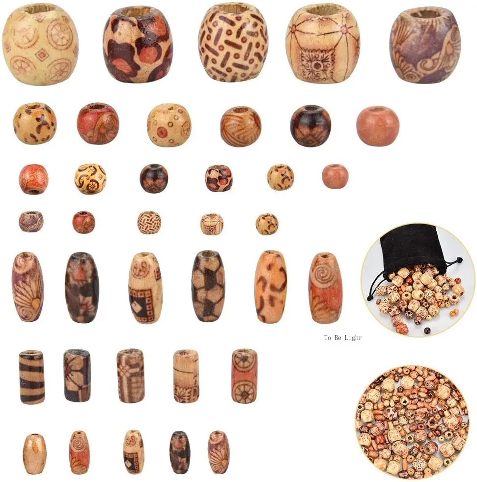 400 PCS Printed Wooden Beads of Various Shapes and Sizes Loose Wood Beads with Bag Black Macrame Wood Bead for DIY Jewelry
400 PCS Printed Wooden Beads of Various Shapes and Sizes Loose Wood Beads with Bag Black Macrame Wood Bead for DIY Jewelry
