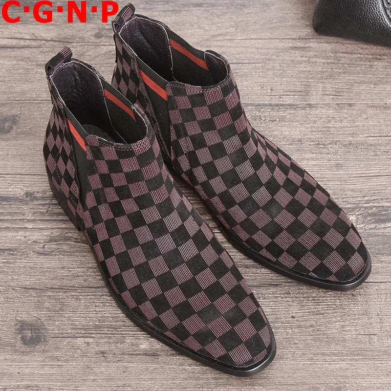 C·G·N·P Chelsea Boots Men Suede Ankle Boots Top Fashion Plaid Winter Mens Boots Korea Style Leather Casual Shoes Man Botas
C·G·N·P Chelsea Boots Men Suede Ankle Boots Top Fashion Plaid Winter Mens Boots Korea Style Leather Casual Shoes Man Botas
